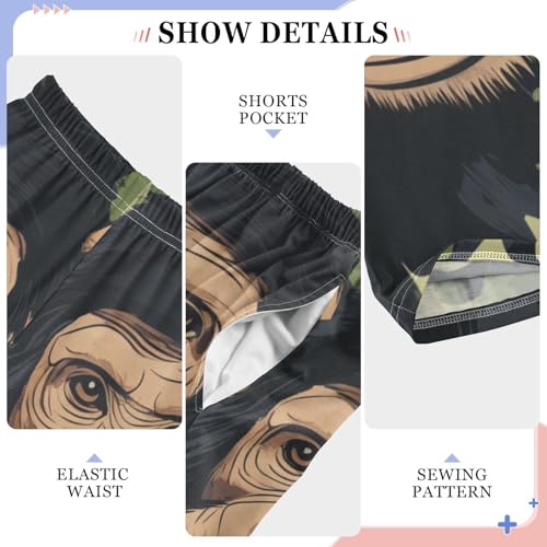 ZZXXB Chimpanzee Leaves Boys Long Pants Soft Trousers Elastic Waist Kids Lounge Bottoms with Pockets S-XL4