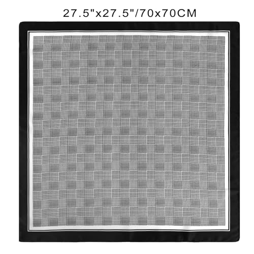 Image of GERINLY Stripe Neckerchief for Men, Minimalism Square Scarf with Lines Pattern, Classic Bandana Silk Feel