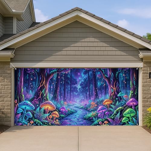 Housse de porte de garage Mystical Forest pour masquer une façade - 2