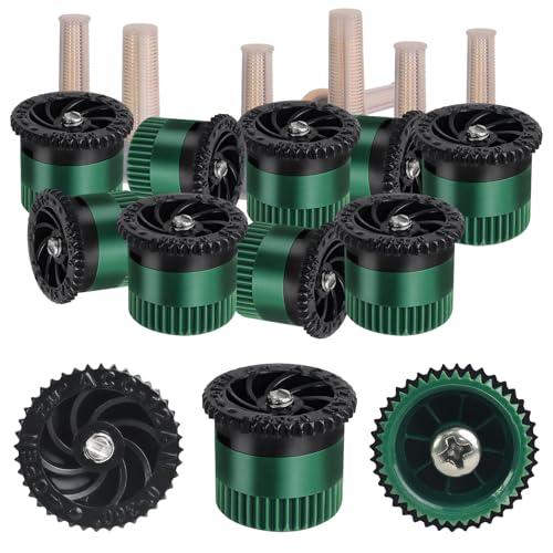 WZFLRUA 10 Pieces Variable Arc Nozzle Sprinkler Heads Replacement Compatible With Pop Up Sprinklers Adjustable 0 - 360 Full Circle Pattern 12 Foot Radius Spray Nozzle for Lawn Irrigation (12AN)