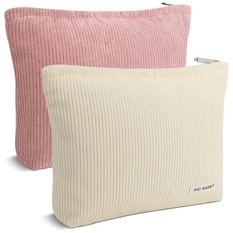 ViEinkaufen Portable Corduroy Makeup Bag Cover