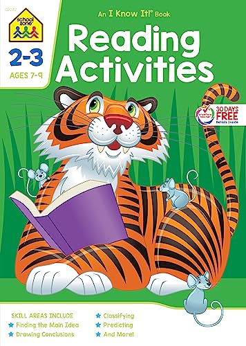School Zone – Reading Activities 2-3 Workbook – 64 Pages, Ages 7 to 9, 2nd Grade, 3rd Grade, Comparing, Contrasting, Drawing Conclusions, Main Idea, and More (School Zone I Know It!® Workbook Series)