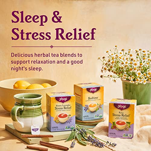 Yogi Tea Honey Lavender Stress Relief Tea - 16 Tea Bags per Pack (6 Packs) - Organic Chamomile Lavender Tea - Includes Lemon Balm, Lemongrass, Spearmint Leaf, Peppermint Leaf, Honey Flavor & More - Image 6