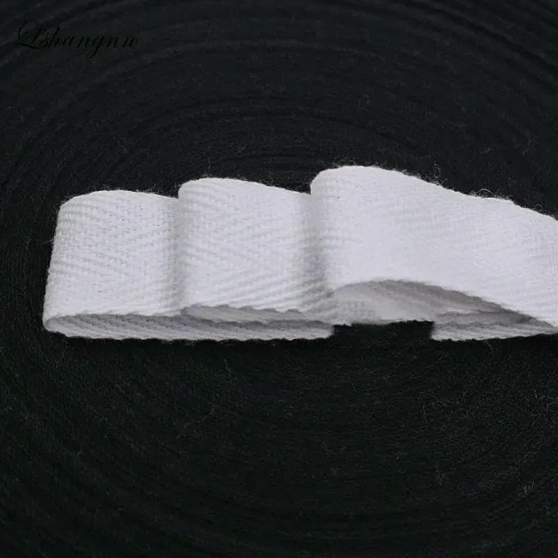 Lshangnn - Cinta de algodón con cinta de espiga de algodón para bricolaje, 10 mm, 12 mm, 15 mm, 20 mm, 25 mm, 30 mm, 40 mm, 50 mm, 50 yardas, 40 mm, color negro