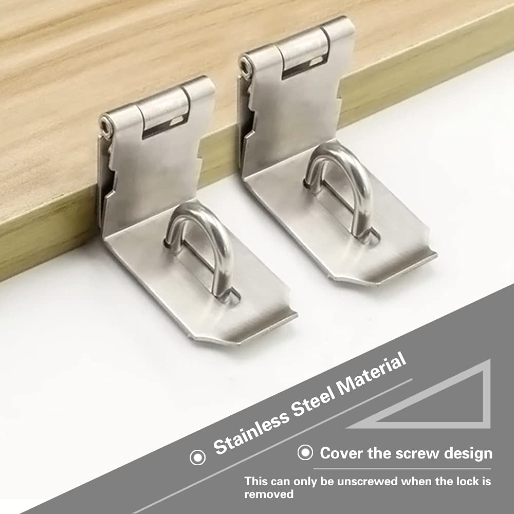 Lucchetto Ad Angolo Retto In Acciaio Inox - 2 Pezzi Con Viti Per Porte, Finestre E Cancelli - Foto 12