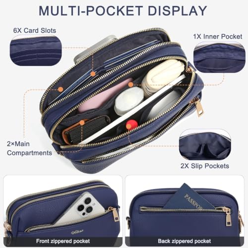 Image of Crossbody Bag for Women Vegan Leather Handbag Purse Anti Theft RFID