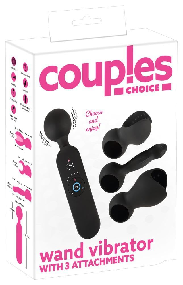 Couples Choice Wand Vibrator With 3 Attachments