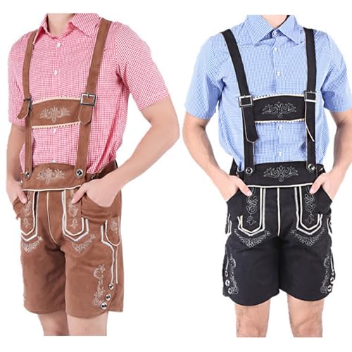 Costume traditionnel bavarois avec pantalon en cuir moderne pour homme - 2