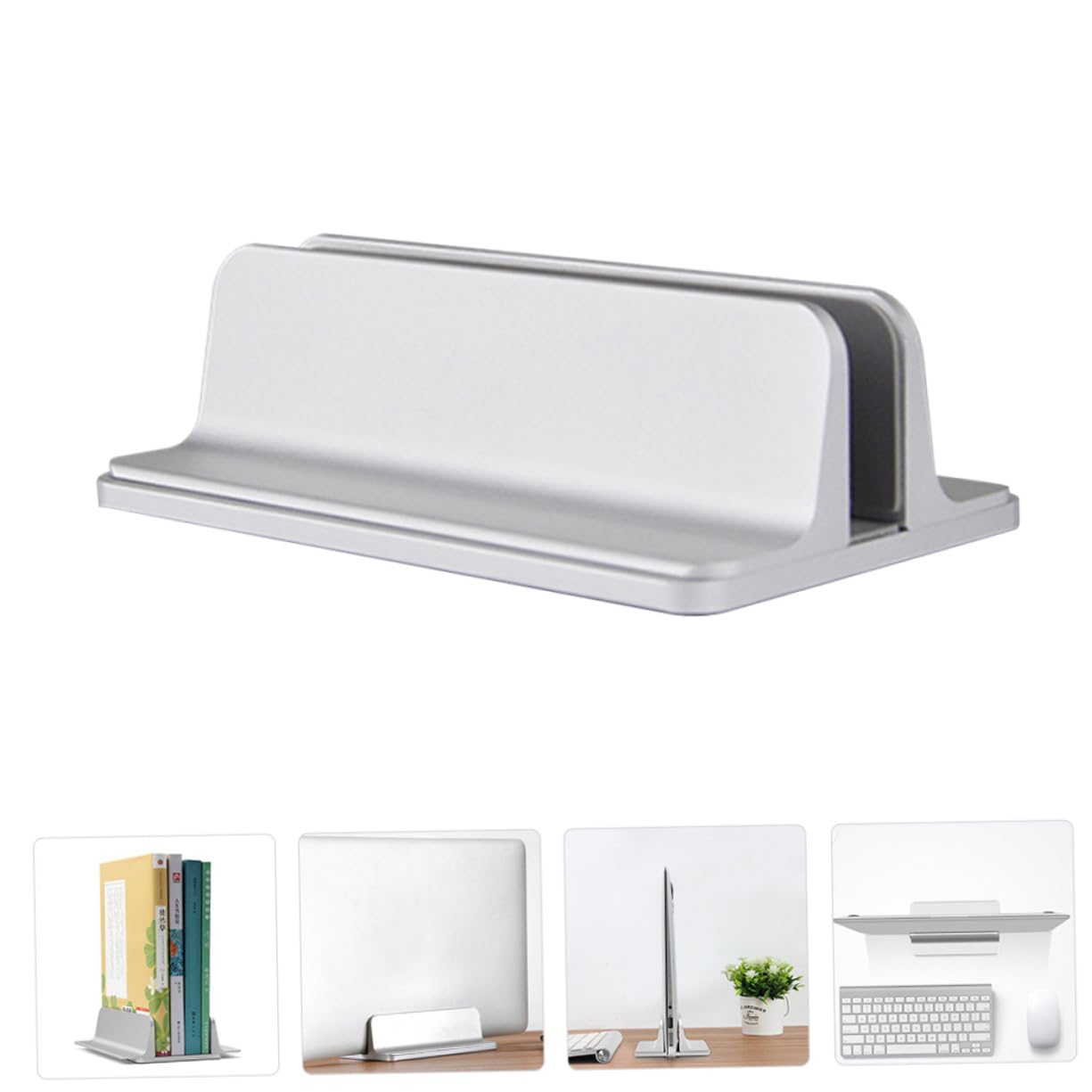 1pezzi Supporto Laptop Verticale Regolabile Di Porta Notebook Salvaspazio Design Elegante e Antigraffio Per Casa e Ufficio