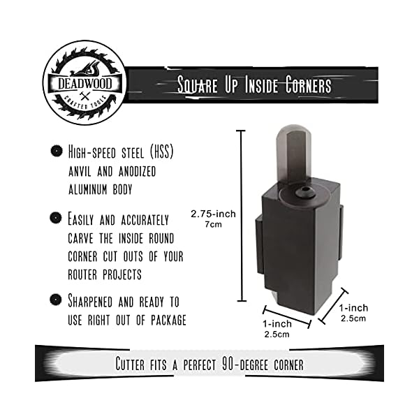 DCT Wood Round Corner Chisel Squaring Tool For Squaring Hinge Recess