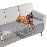TAOCOCO ソファパッド ソファカバー ソファーシート マルチカバー ベッドカバー 防水 リバーシブル 犬猫対策 毛髪不粘着 防塵 汚れ防止 傷防止 爪とぎ防止 腕白防止 四季適用 撥水加工 丸洗い可能 ペットホーム ブランケット カウチ L字 寝椅子などに適しています(ライトグレー色、107*132センチ)