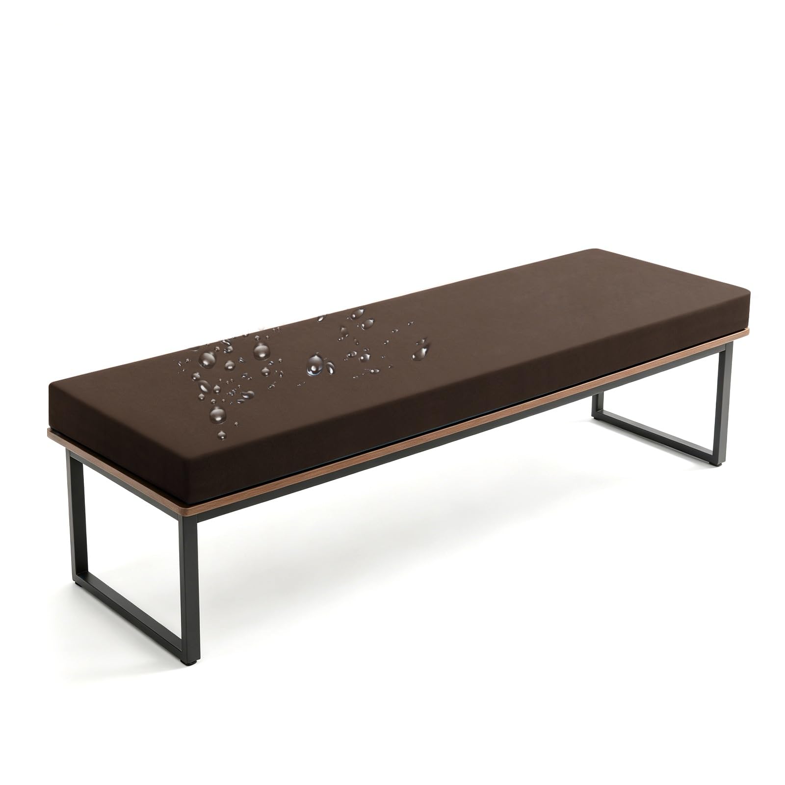 Coussin de chaise antidérapant avec tissu technique imperméable 6cm