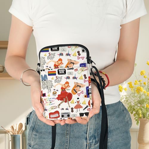 G2TUP 80s Singer Inspired Crossbody Bag 80s Lyrics Album Fans Gift Music Lyrics Shoulder Bag Singer Album Merch4