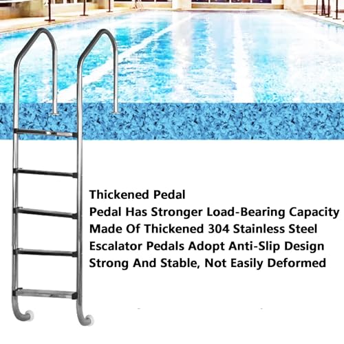 Escalera para piscina de acero inoxidable 2 peldaños miniatura 5