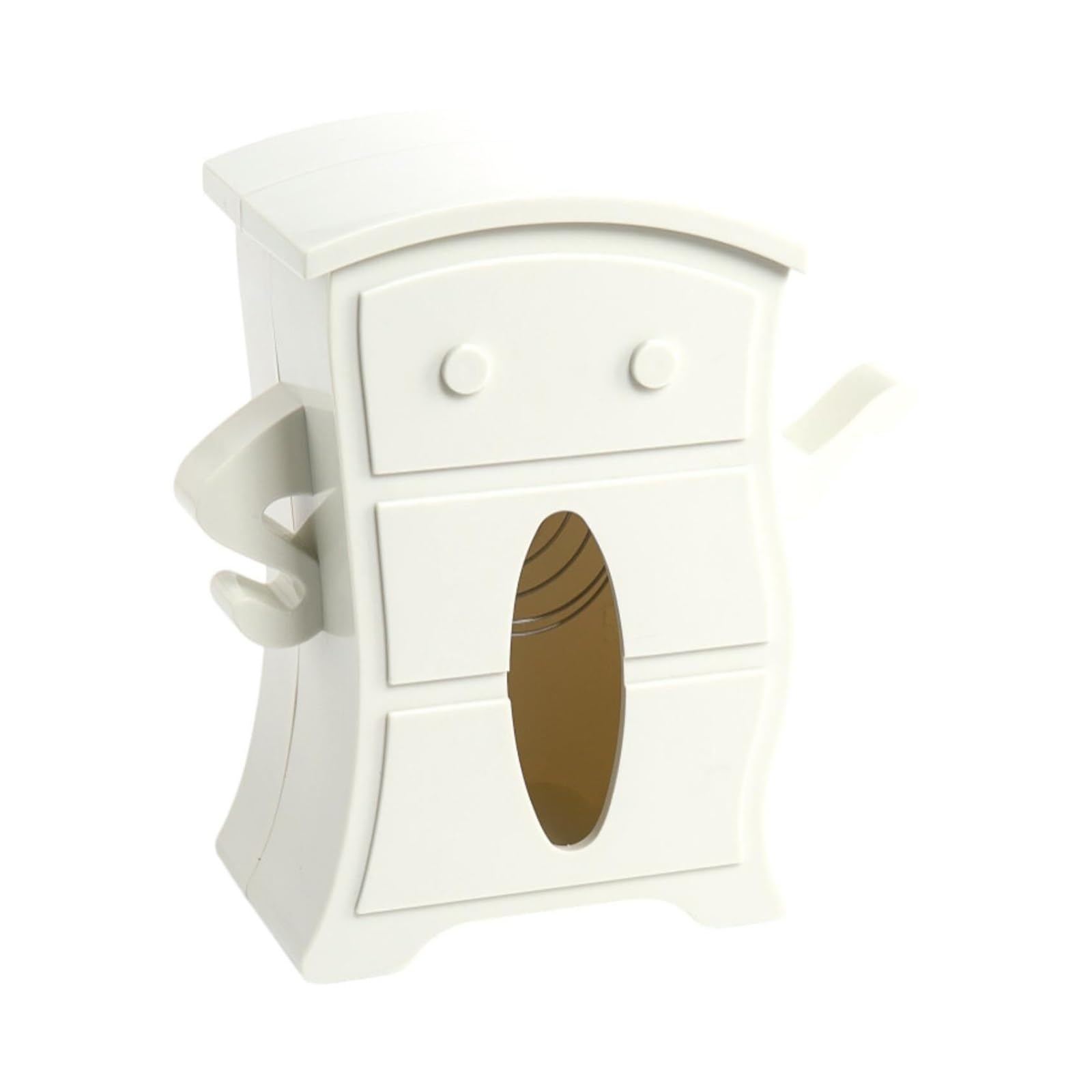 Tissue Dispenser Box Tissue Box Cover Accessories Portable Creative Facial Organizer Toilet Paper Case Apartment Must Haves(White)