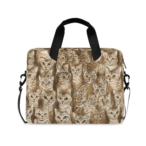 Maletín para laptop 15,6" amarillo estampado leopardo