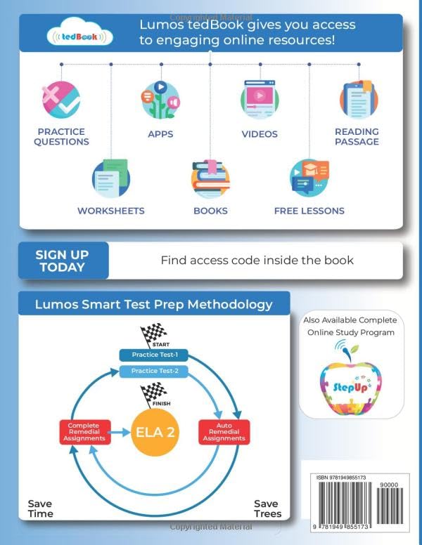High School ELA 2 Practice Workbook - English Language Arts Online Assessments and Standards-based Lessons: Lumos Skills Mastery Grade 10 - Image 2