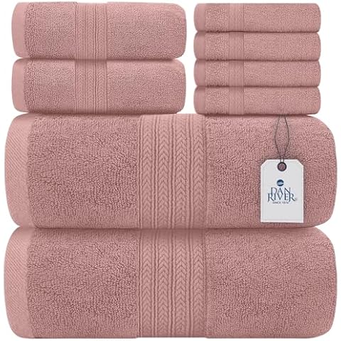 DAN RIVER 8-Piece Cotton Towel Set Cover