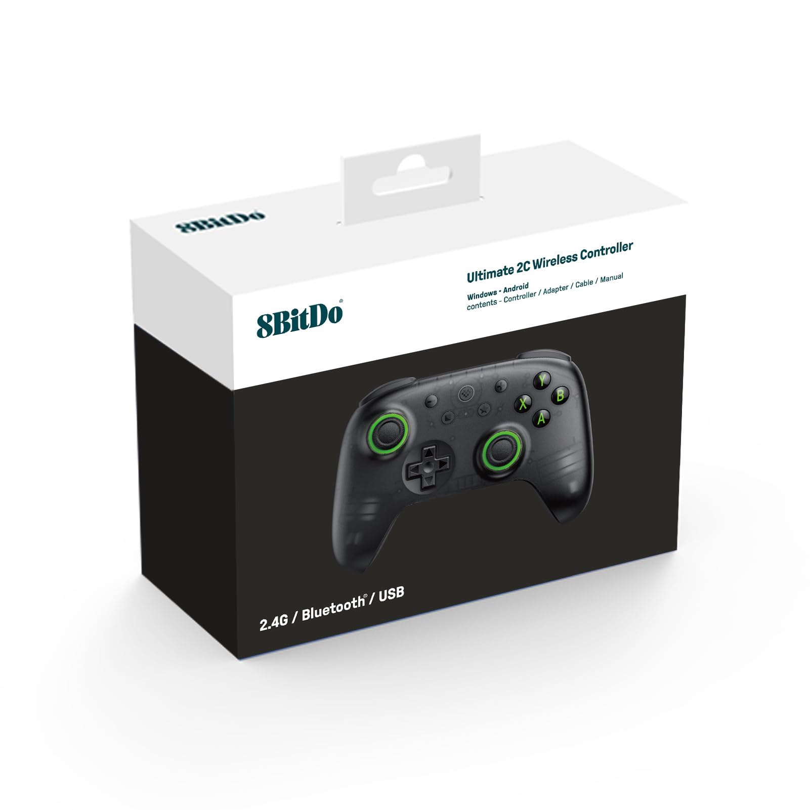 8BitDo Ultimate 2C Wireless Controller for Windows PC and Android, with 1000 Hz Polling Rate, Hall Effect Joysticks and Triggers, and Remappable L4/R4 Bumpers (Green)