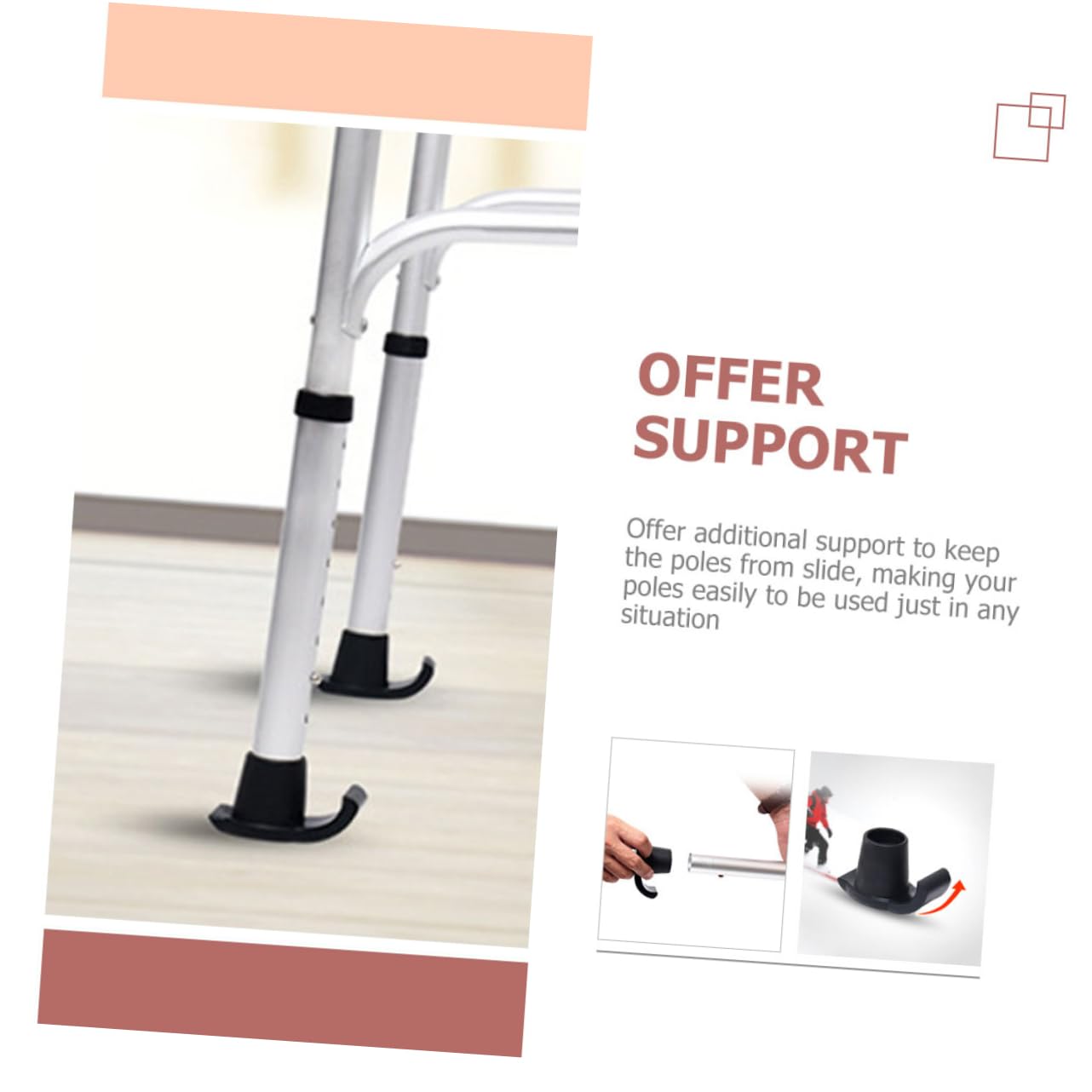 6pezzi Sci in Nylon per Walker Sottobicchieri Antiscivolo Cursori Portatili di Piedini per Walker Sciwalker Pratici per Superfici in Alianti di Ricambio Piccoli Alianti
