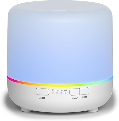 Miniatura 1 de Difusores de aroma 6.8 fl oz Difusor de aceite esencial colorido con modo de niebla ajustable, difusor de aroma de apagado automático para