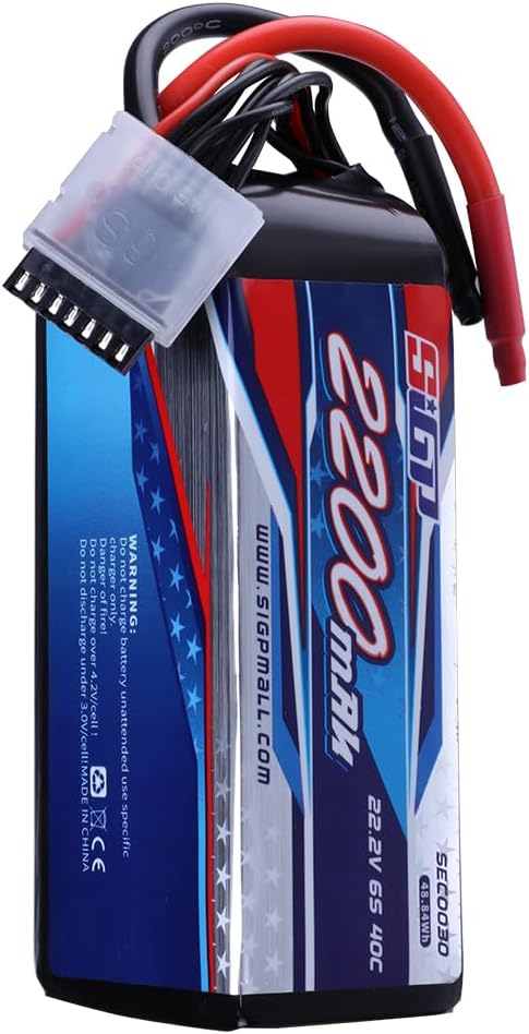 6S 22.2V Lipo Battery 40C with XT60 Plug for RC Airplane Quadcopter Helicopter Drone FPV Racing Model Hobby