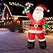 Superjare 8 FT Christmas Inflatable Santa Claus with Candy, Christmas Decoration with LED Light, Animated for Yard Party Lawn, Indoor & Outdoor