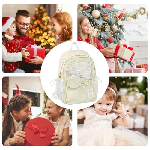 Mochila para evitar dolores de espalda con diseño ligero y multibolsillos 5