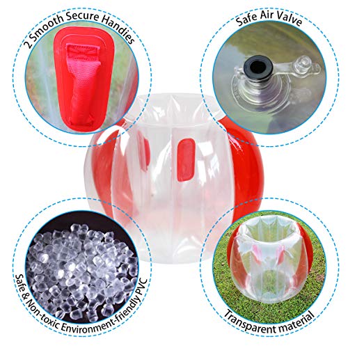 image for SUNSHINE-MALL 2 PC Sumo Balls for Kids, Bumper Bounce Ball, Inflatable