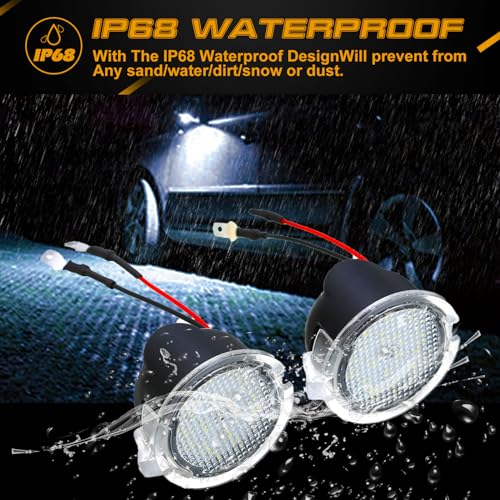 Par de luces LED bajo espejo para Ford F-150 Raptor 6000K miniatura 4