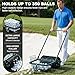 Hubxinly Golf Balls Collector Cart,Hand-Push Golf Ball Collector Picker, Holds Up to 350 Balls No Bending Over Upper Saving Time and Effort Pick Up The Ball Efficiently