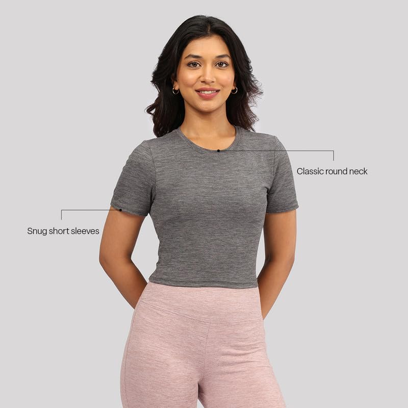 Image of BlissClub Polyester Blend Women T-Shirt, Modern Fit