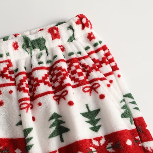 Womens Christmas Pajama Pants Christmas Tree Plush Flannel Sleep Pants - image 6