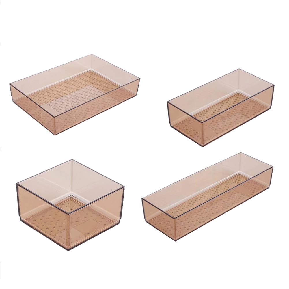 CTRLZS Desktop Storage Box Cabinet Drawer Plastic Separator Kitchen Tableware Frame Box Transparent Superimposed Cosmetic Box