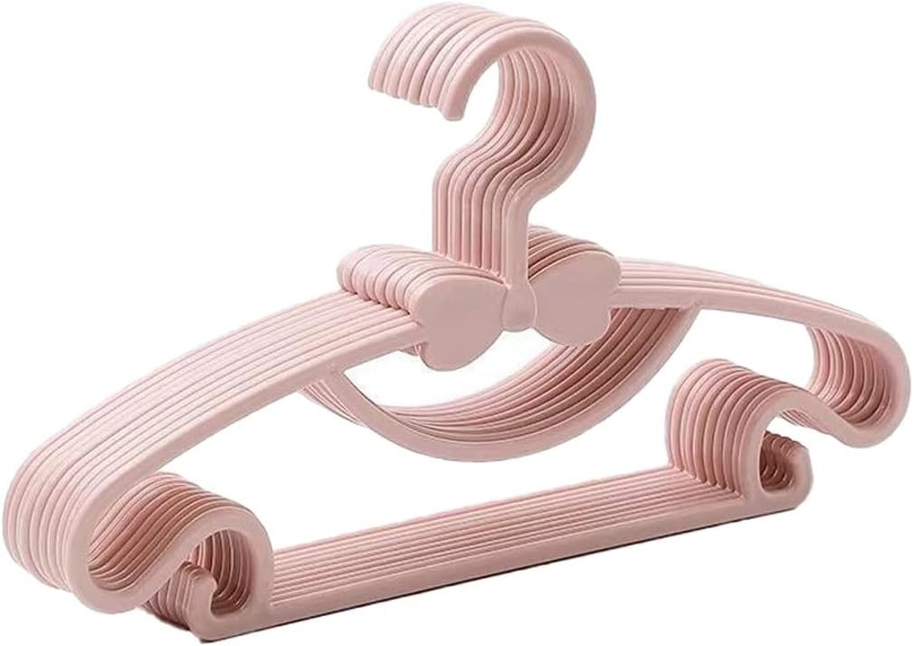 Clothing Hangers Coat Hanger 20 Pcs Hangers for Kids Durable Plastic Hangers for Children's Hangers Clothes Hangers Clothes Hangers for Coat (Color : Yellow, Size : 20pcs) (Pink 20pcs)