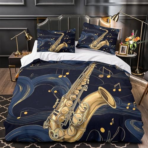 Parure de lit Père Noël 3D en microfibre hypoallergénique pour lit double