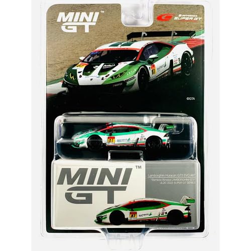 Mini GT 1:64 Lamborghini Huracán GT3 EVO2 #87 JLOC 2023 SUPER GT SERIES, Edizione Limitata Bianca