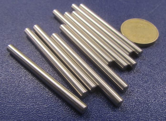 Oversized 18-8 Stainless Steel Dowel Pin 3/16" Diameter x 2.25" Length 10 Pcs