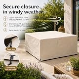 HOME It Garden Pokrowiec na meble ogrodowe 210×155×95 cm – Oxford 600D powlekany PVC, wodoodporny, ochrona UV, 2 otwory