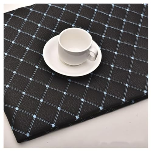 Simili cuir matelassé étanche noir 1.4x3m vinyle faux pour canapé