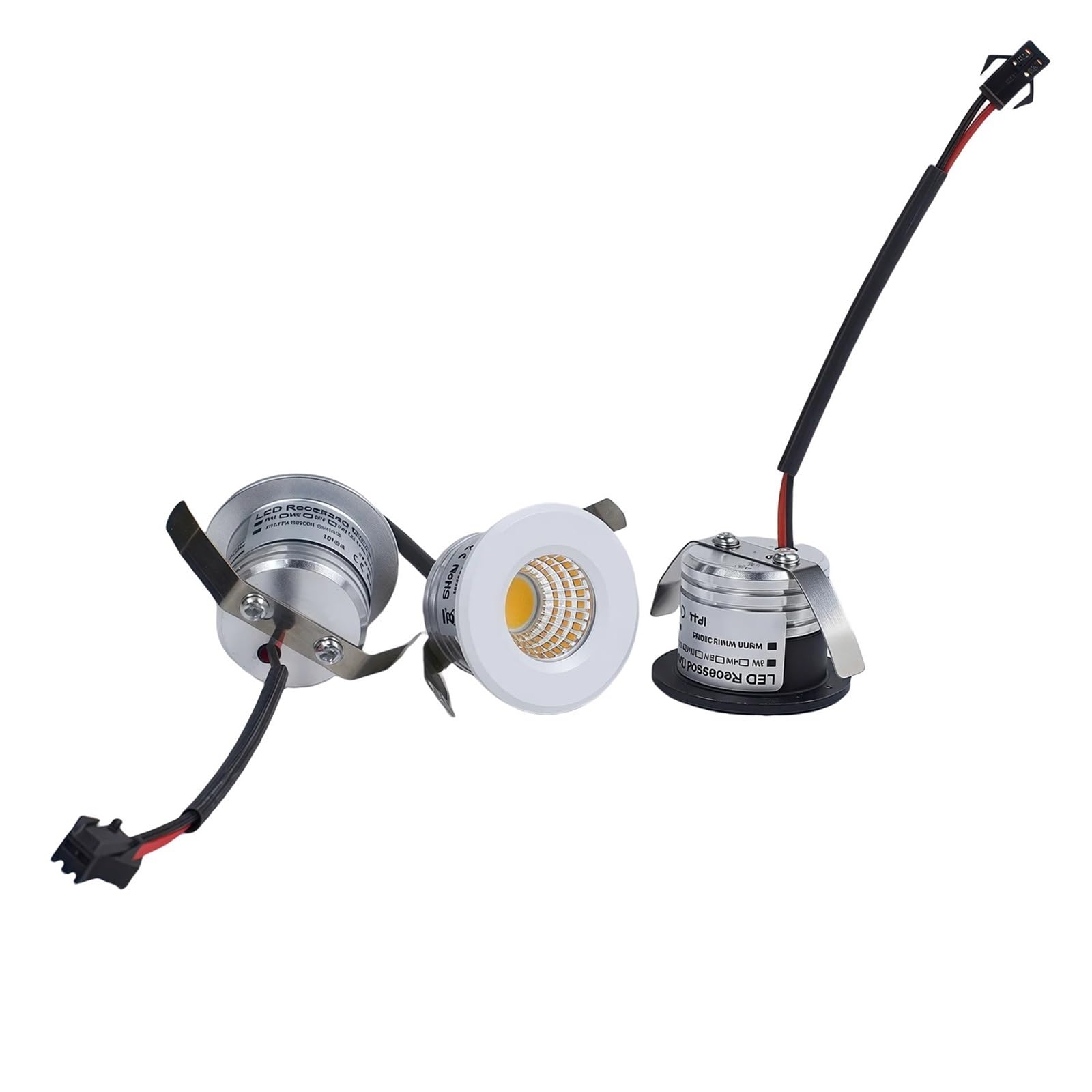Revive Furniture Mini foco LED COB de 3 W, empotrable en el techo, regulable, brillo ajustable, 110 V/220 V, perfecto for el hogar, hotel y tienda.(Silver 10 pieces,NATURAL WHITE 4000K_TRAIC DIMMABLE)