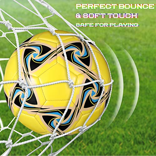 Deekin 6 Pcs Soccer Ball With Pump Official Size 4 Size 5 Size Outside Sport Soccer Ball Machine Stitched Ball For Game Training Practice (Size 5) #TOP4