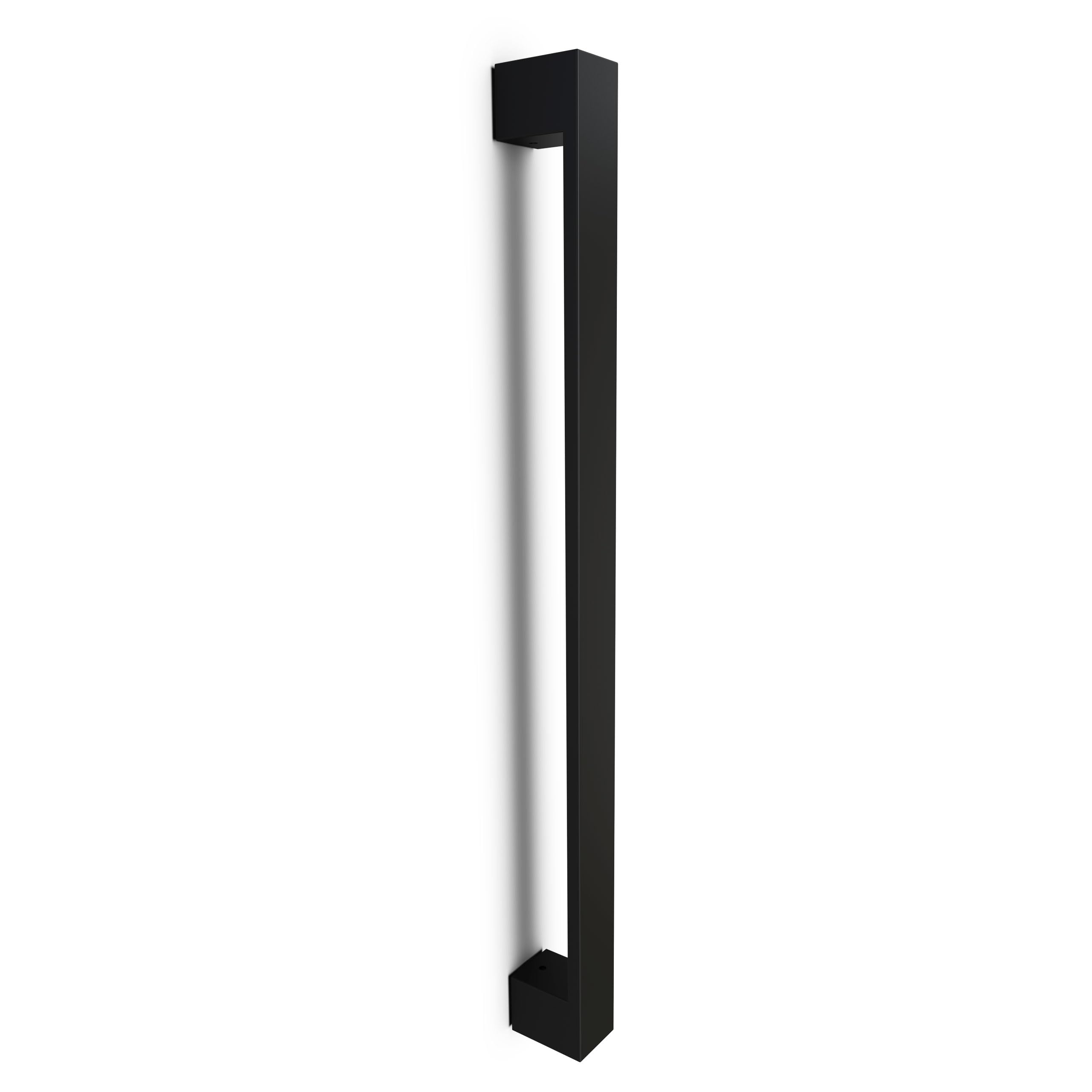 Oppali Black Stainless Steel Rectangle Entrance Door Pull Handle Art.590 | Rectangle T-Bar | 100cm Total Length