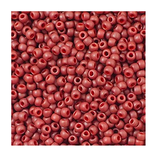 10 g TOHO Round Seed Beads Rocailles, Size 11/0, Semi Glazed Dark Red (# 2609F), Japan, Glass — image 1