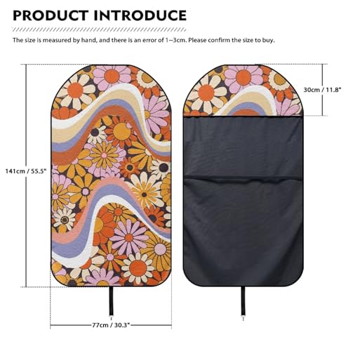 Image of Daisy Car Seat Cover Protector Front Seats Only Universal Fit High Back Seat Covers for Cars Easy to Install Waterproof Soft Auto Seat Covers Anti-Slip