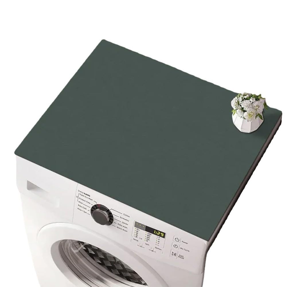 Housse et tapis pour machine à laver et sèche-linge, 61 x 50,8 cm, diatomée, antidérapant, imperméable, séchage rapide, gris