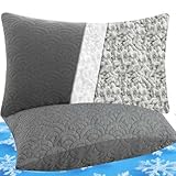 MOLCLCUY Memory Foam Pillows Queen Size Set of 2 Adjustable Cool Pillow for Side Back Stomach Sleepers Luxury Gel Pillow with Washable Cover