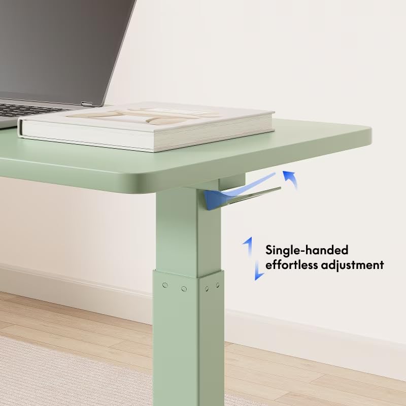 Image of FLEXISPOT H7 32 inch Pneumatic Height-Adjustable Overbed Table with Wheels
