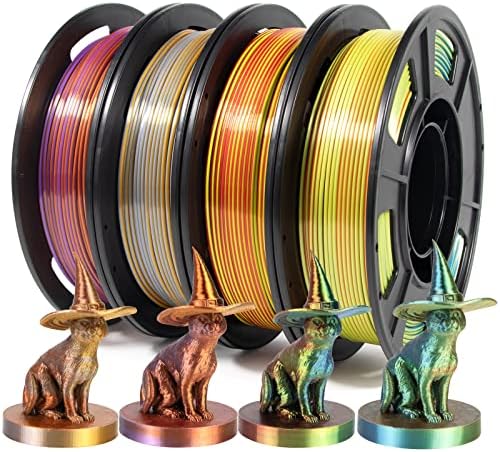 iSANMATE PLA+ 3D Printer Filament, PLA Plus Filament 1.75mm Rainbow PLA +, Color Change Filament Dimensional Accuracy +/- 0.02 mm,1 KG Spool