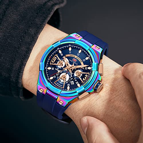 Image of AIMES Mens Watches Chronograph Waterproof Sport Military Watch for Men Analog Quartz Movement Stylish Wrist Watch Elegant Gift Watch for Men